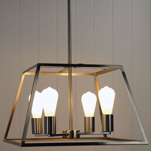 Square metal store pendant light